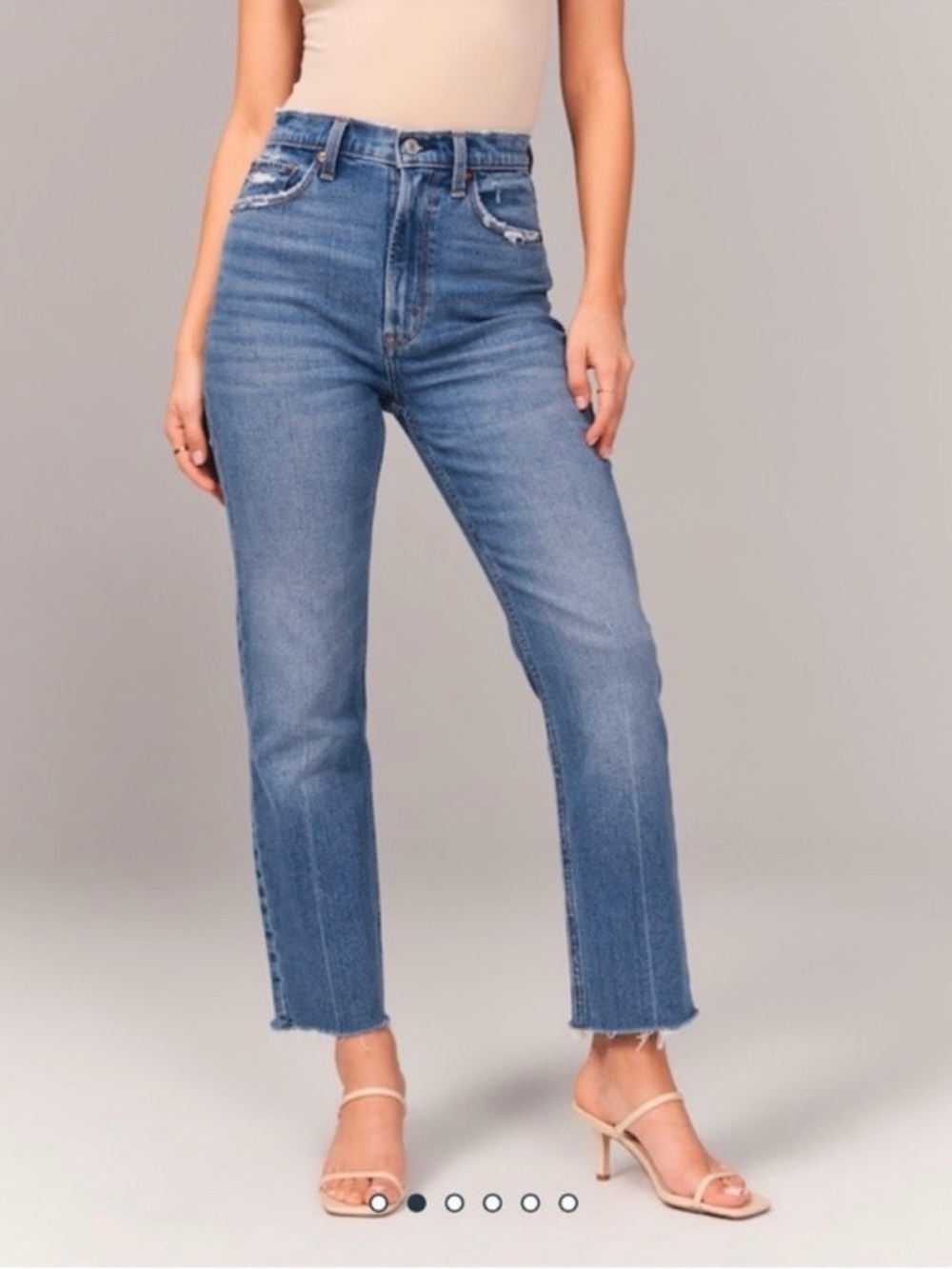 Abercrombie Curve Love Ultra High Rise Ankle Jeans